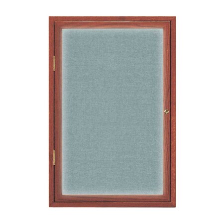 United Visual Products Triple Door Enclosed Radius EZ Tack Board, 96"x48", Header, Gold/Black UV7016EZ-BLACK-GOLD